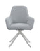 Abby Flare Arm Side Chair Light Grey and Chrome - U&U Home Budget Furniture (Carteret, NJ)