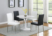 Arkell 40-inch Round Pedestal Dining Table White - U&U Home Budget Furniture (Carteret, NJ)