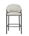 Chadwick Sloped Arm Bar Stools Beige and Glossy Black (Set of 2) - U&U Home Budget Furniture (Carteret, NJ)
