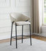 Chadwick Sloped Arm Bar Stools Beige and Glossy Black (Set of 2) - U&U Home Budget Furniture (Carteret, NJ)