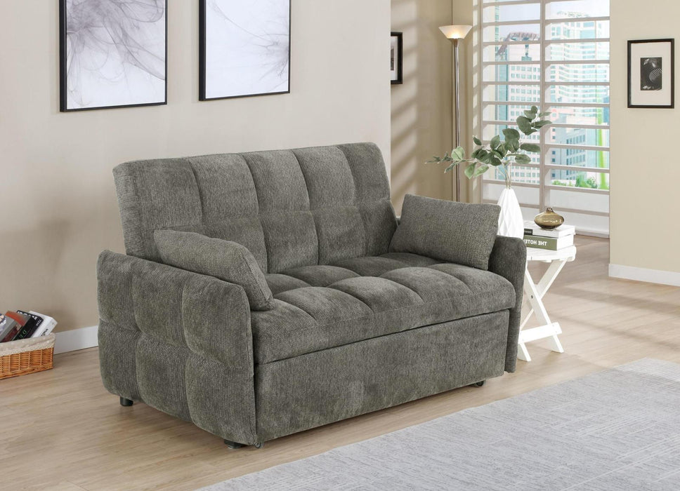 Cotswold Tufted Cushion Sleeper Sofa Bed Light Grey & Dark Grey - U&U Home Budget Furniture (Carteret, NJ)