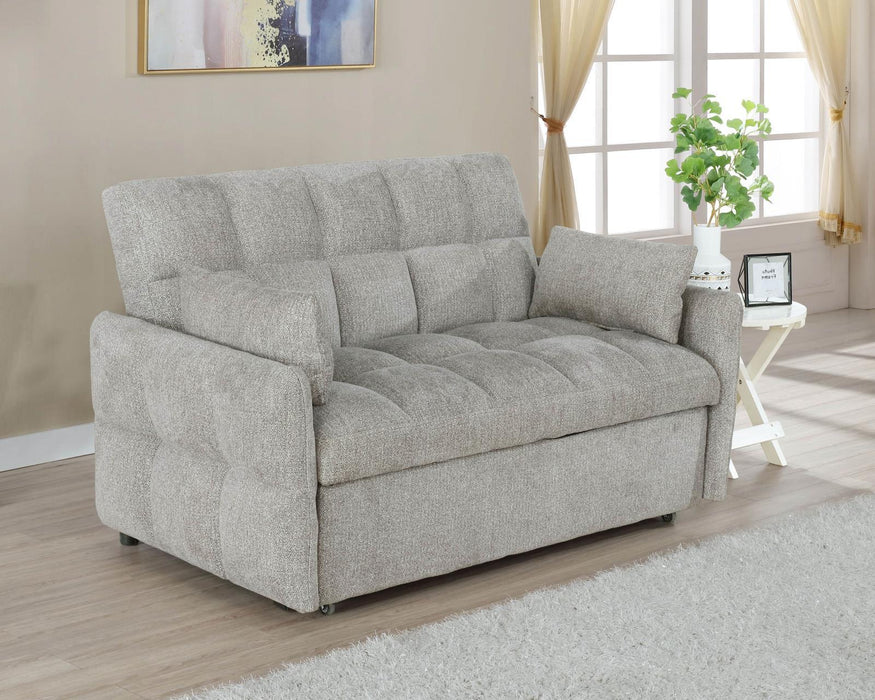 Cotswold Tufted Cushion Sleeper Sofa Bed Light Grey & Dark Grey - U&U Home Budget Furniture (Carteret, NJ)