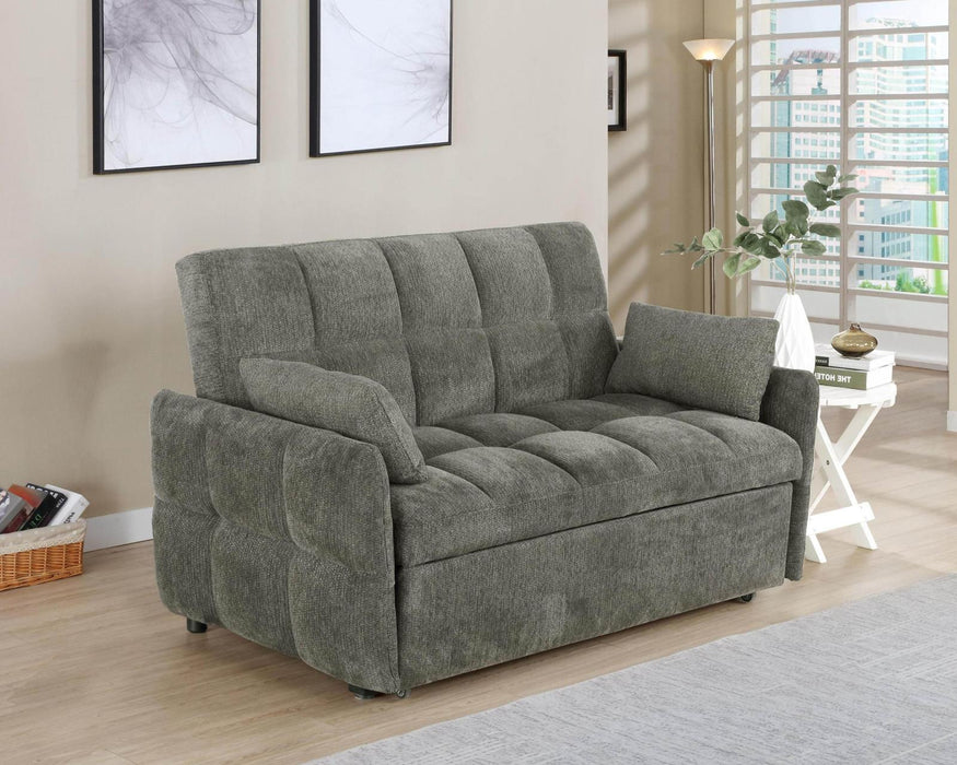 Cotswold Tufted Cushion Sleeper Sofa Bed Light Grey & Dark Grey - U&U Home Budget Furniture (Carteret, NJ)