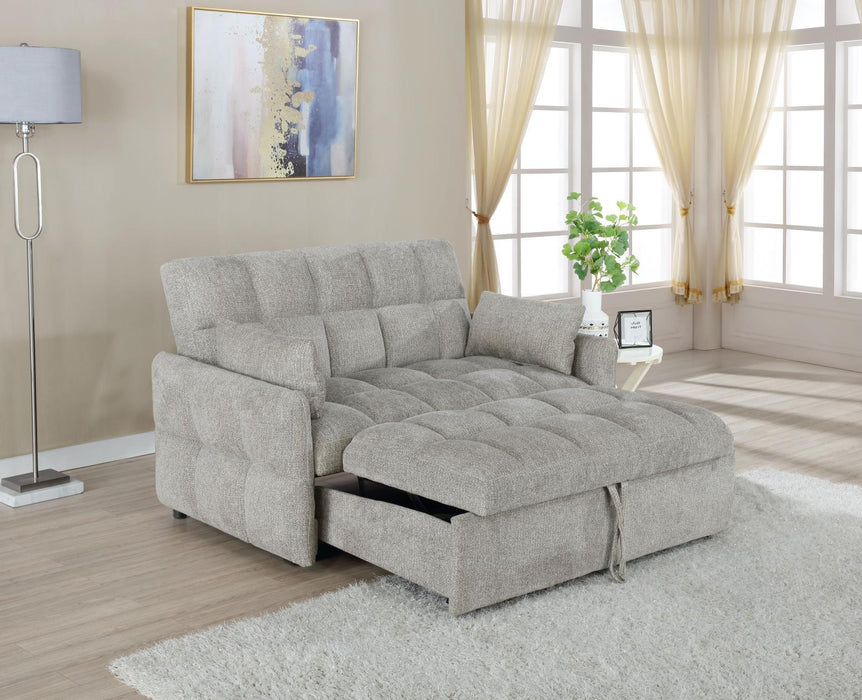 Cotswold Tufted Cushion Sleeper Sofa Bed Light Grey & Dark Grey - U&U Home Budget Furniture (Carteret, NJ)