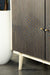Ixora 2-door Accent Cabinet White Washed and Black - U&U Home Budget Furniture (Carteret, NJ)