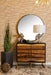 Zara 2-door Accent Cabinet Black Walnut and Gold - U&U Home Budget Furniture (Carteret, NJ)