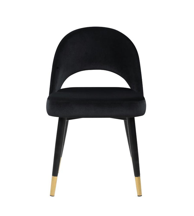 Lindsey Arched Back Upholstered Side Chairs Black (Set of 2) - U&U Home Budget Furniture (Carteret, NJ)