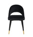 Lindsey Arched Back Upholstered Side Chairs Black (Set of 2) - U&U Home Budget Furniture (Carteret, NJ)