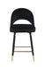 Lindsey Arched Back Upholstered Counter Height Stools Black (Set of 2) - U&U Home Budget Furniture (Carteret, NJ)
