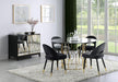 Lindsey Arched Back Upholstered Side Chairs Black (Set of 2) - U&U Home Budget Furniture (Carteret, NJ)