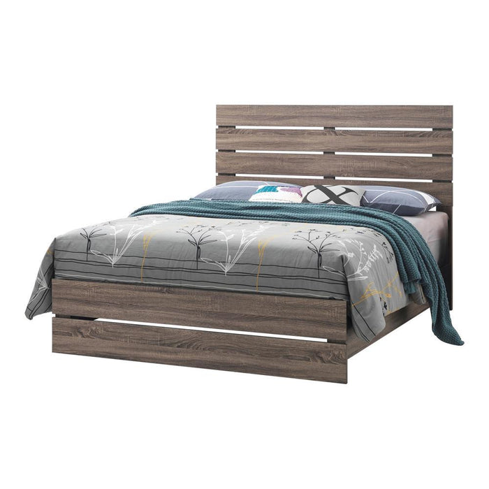 Brantford Eastern King & Queen Panel Bed Barrel Oak - U&U Home Budget Furniture (Carteret, NJ)