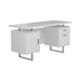 Lawtey Floating Top Office Desk Weathered Grey - U&U Home Budget Furniture (Carteret, NJ)