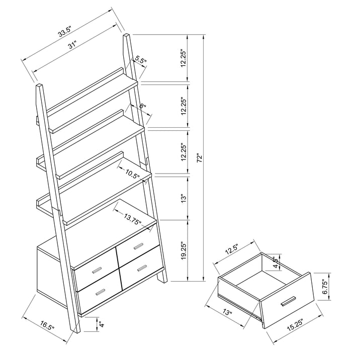 Colella Bookshelf - U&U Home Budget Furniture (Carteret, NJ)
