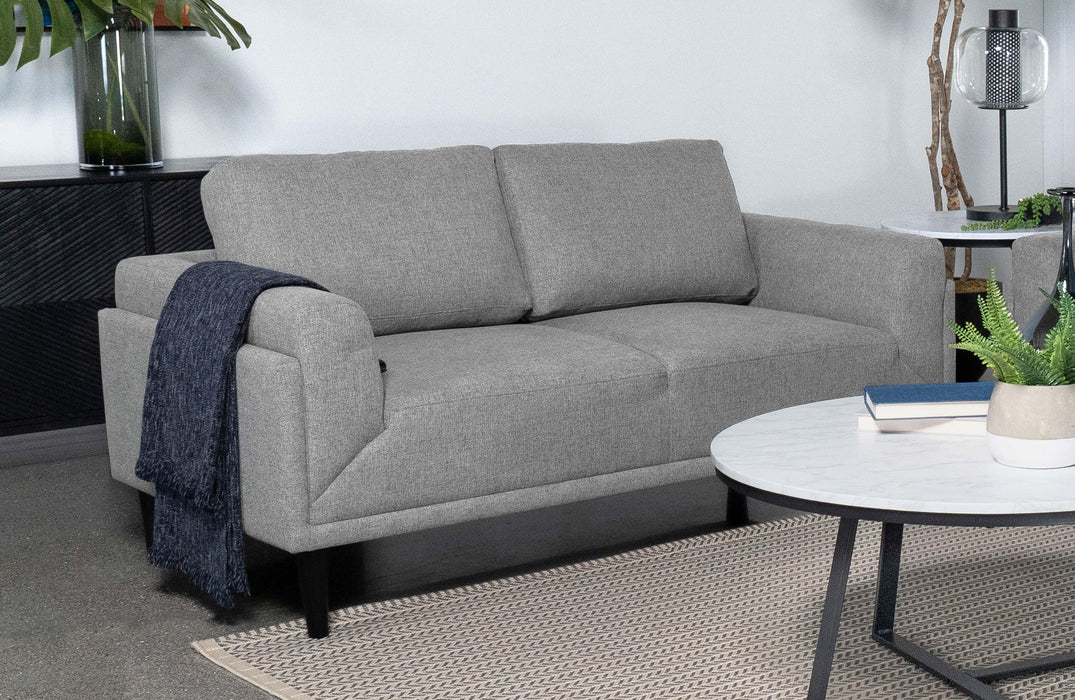 Rilynn Upholstered Track Arms Loveseat - U&U Home Budget Furniture (Carteret, NJ)