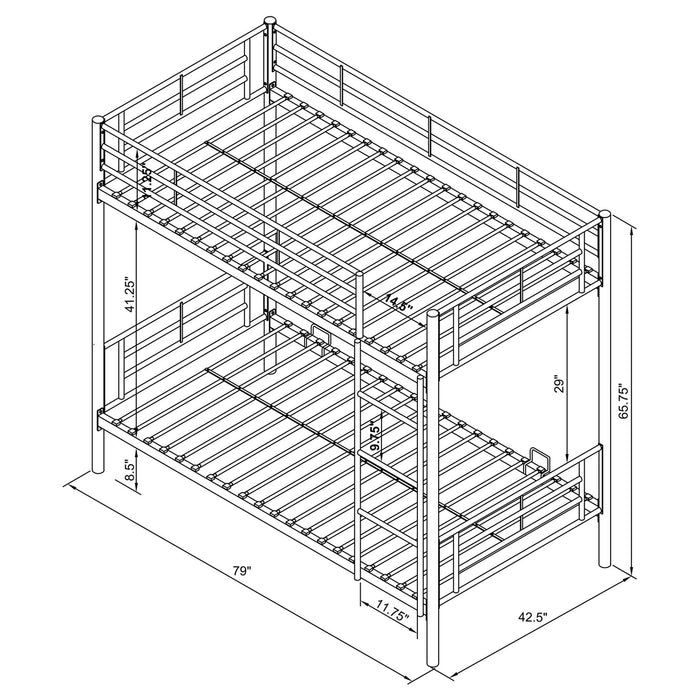 Hayward Bunk Beds - U&U Home Budget Furniture (Carteret, NJ)