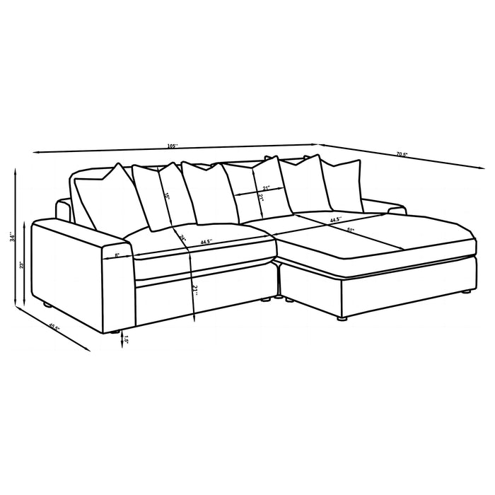 Blaine Stationary Sectionals - U&U Home Budget Furniture (Carteret, NJ)