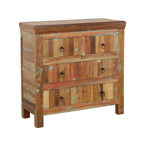 Harper 4-drawer Accent Cabinet Reclaimed Wood - U&U Home Budget Furniture (Carteret, NJ)