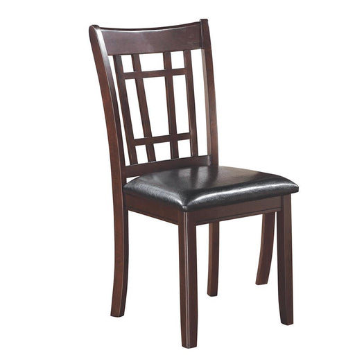 Lavon Padded Dining Side Chairs Espresso and Black (Set of 2) - U&U Home Budget Furniture (Carteret, NJ)