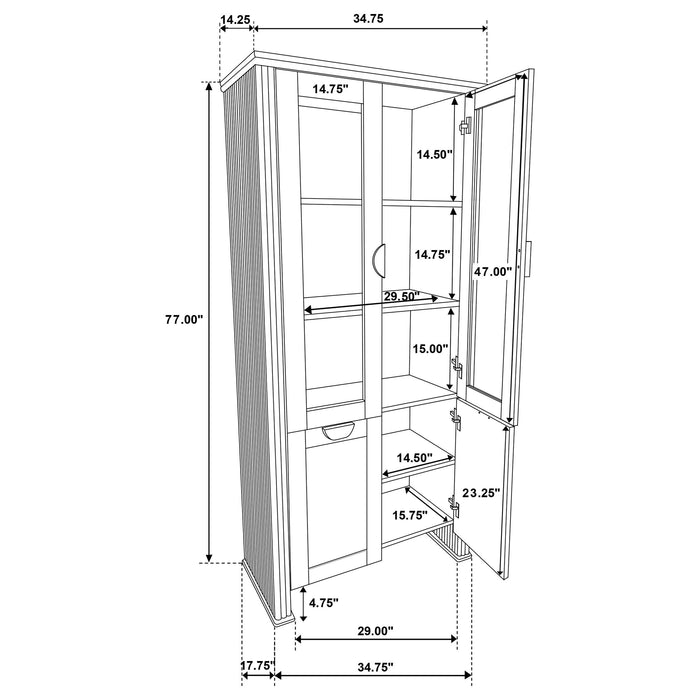 Adina Display Cabinets - U&U Home Budget Furniture (Carteret, NJ)