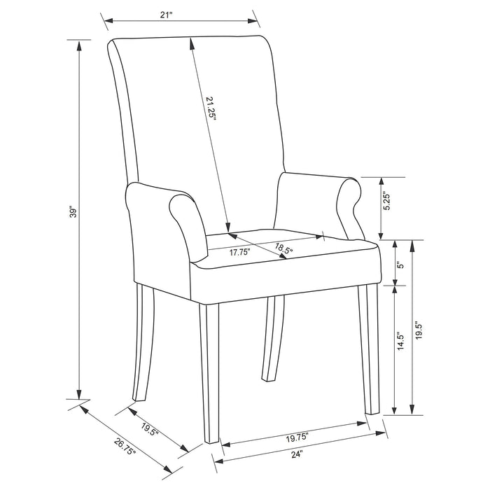 Herran Arm Chairs - U&U Home Budget Furniture (Carteret, NJ)