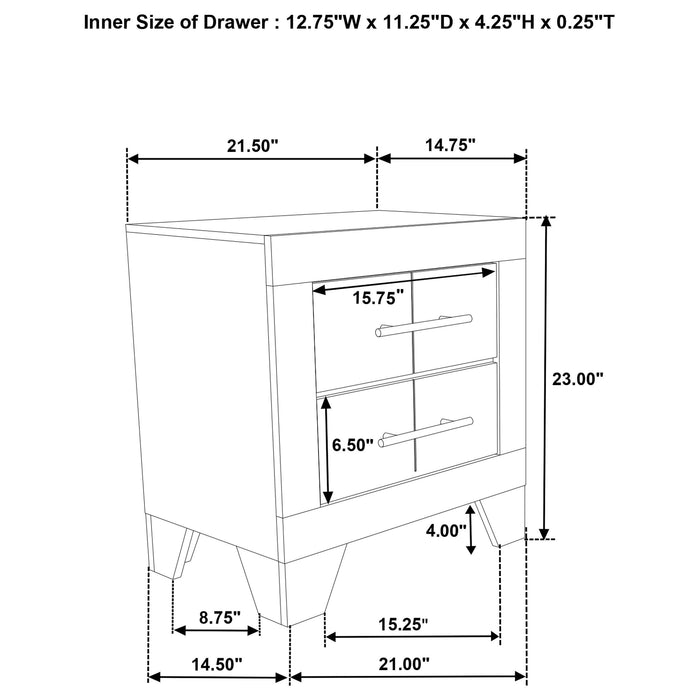 Trenton Nightstands - U&U Home Budget Furniture (Carteret, NJ)