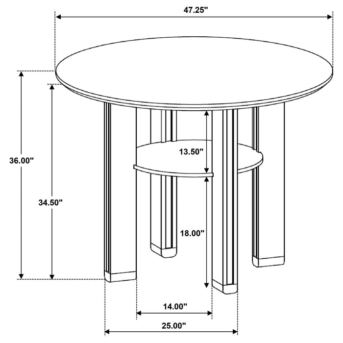 Ottowa 5 Pc Counter Height Dining Sets - U&U Home Budget Furniture (Carteret, NJ)