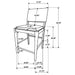 Ottowa 5 Pc Counter Height Dining Sets - U&U Home Budget Furniture (Carteret, NJ)