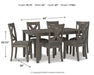 Caitbrook Dining Table and Chairs (Set of 7) - U&U Home Budget Furniture (Carteret, NJ)