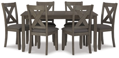 Caitbrook Dining Table and Chairs (Set of 7) - U&U Home Budget Furniture (Carteret, NJ)