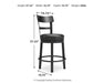 Valebeck Counter Height Bar Stool - U&U Home Budget Furniture (Carteret, NJ)