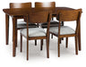 Tameride Dining Table and 4 Chairs (Set of 5) - U&U Home Budget Furniture (Carteret, NJ)