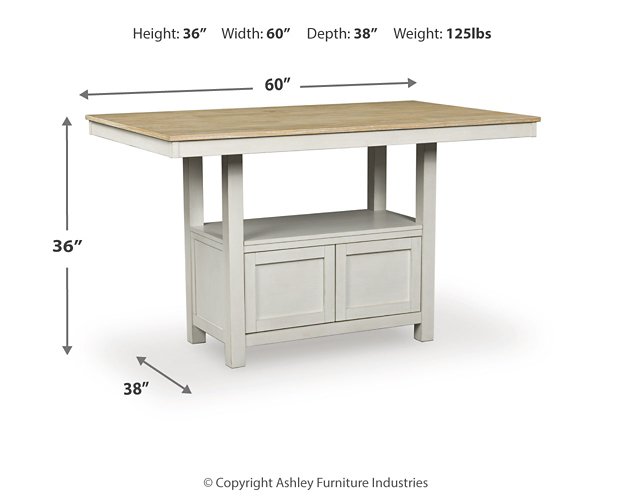 Purlaney Counter Height Dining Table - U&U Home Budget Furniture (Carteret, NJ)