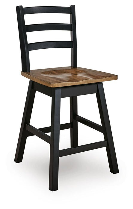 Wildenauer Counter Height Swivel Barstool - U&U Home Budget Furniture (Carteret, NJ)