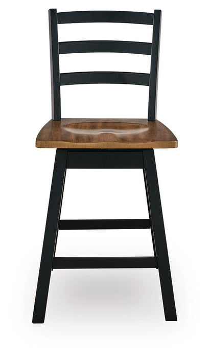 Wildenauer Counter Height Swivel Barstool - U&U Home Budget Furniture (Carteret, NJ)