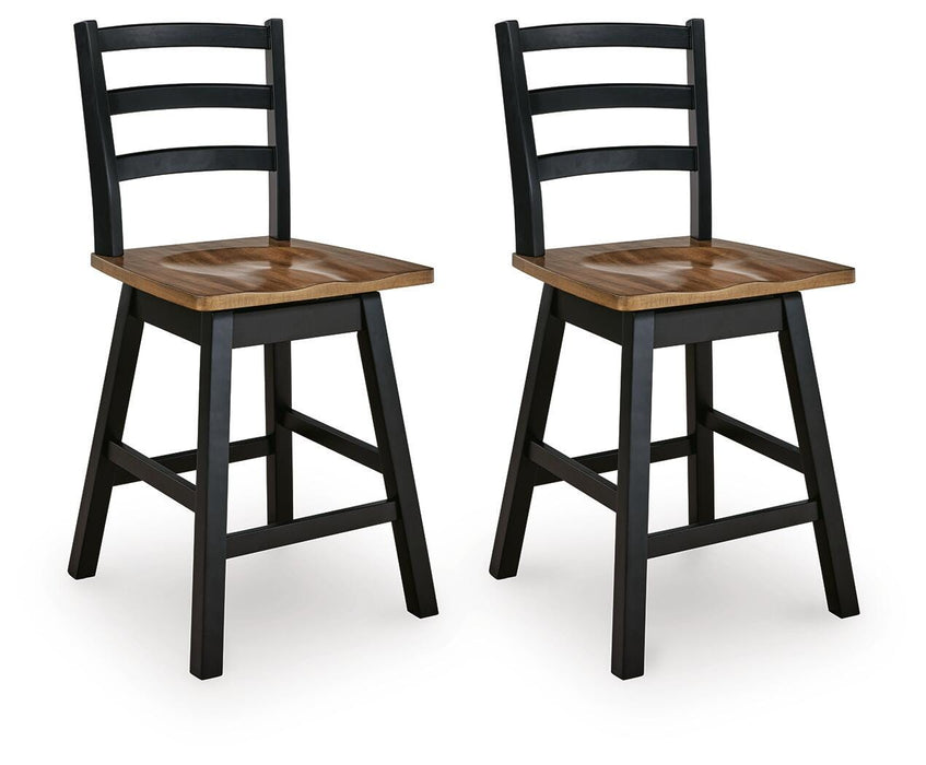 Wildenauer Counter Height Swivel Barstool - U&U Home Budget Furniture (Carteret, NJ)