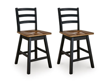 Wildenauer Counter Height Swivel Barstool - U&U Home Budget Furniture (Carteret, NJ)
