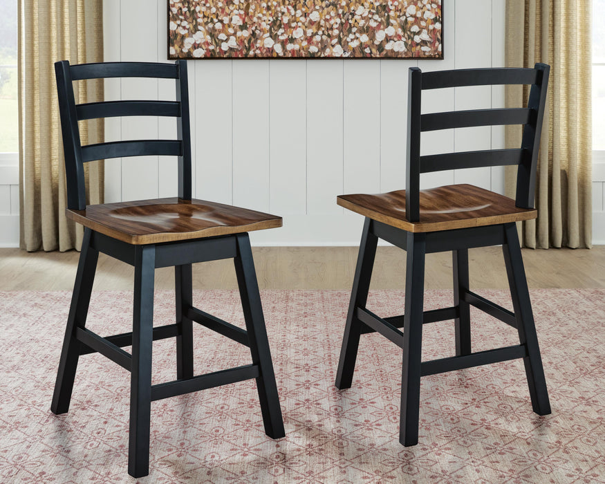 Wildenauer Counter Height Swivel Barstool - U&U Home Budget Furniture (Carteret, NJ)