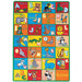 ABBEY Red & Multi 5' X 8' Area Rug - U&U Home Budget Furniture (Carteret, NJ)