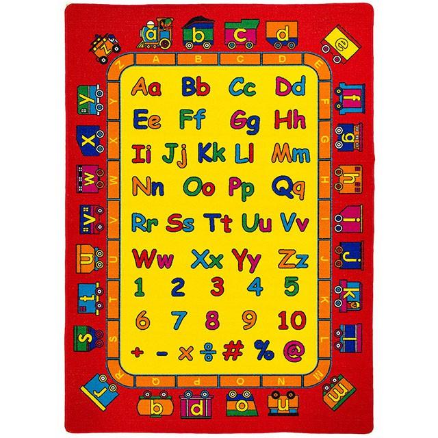 ABBEY Red & Multi 5' X 8' Area Rug - U&U Home Budget Furniture (Carteret, NJ)
