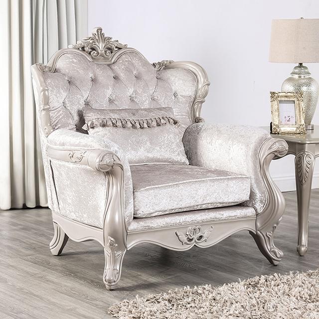 Acapulco Espresso & White Chair - U&U Home Budget Furniture (Carteret, NJ)
