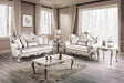 Acapulco White & Espresso Sofa - U&U Home Budget Furniture (Carteret, NJ)