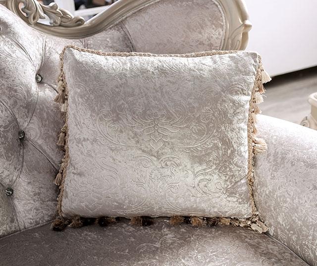 Acapulco White & Espresso Sofa - U&U Home Budget Furniture (Carteret, NJ)