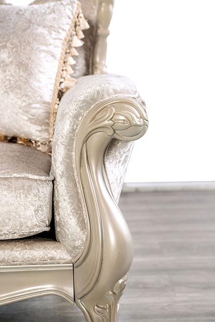 Acapulco White & Espresso Sofa - U&U Home Budget Furniture (Carteret, NJ)