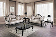 Acapulco White & Espresso Sofa - U&U Home Budget Furniture (Carteret, NJ)