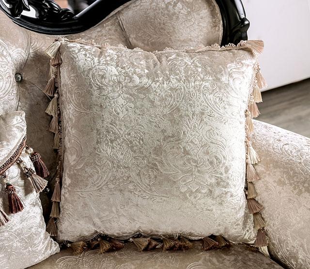 Acapulco White & Espresso Sofa - U&U Home Budget Furniture (Carteret, NJ)