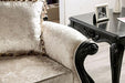 Acapulco White & Espresso Sofa - U&U Home Budget Furniture (Carteret, NJ)