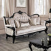 Acapulco White & Espresso Sofa - U&U Home Budget Furniture (Carteret, NJ)