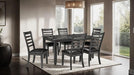 Adia 7 Pc Dinning Table Set Grey & Brown - U&U Home Budget Furniture (Carteret, NJ)