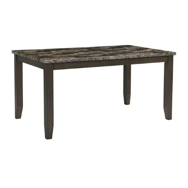 Adia 7 Pc Dinning Table Set Grey & Brown - U&U Home Budget Furniture (Carteret, NJ)