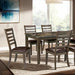 Adia 7 Pc Dinning Table Set Grey & Brown - U&U Home Budget Furniture (Carteret, NJ)